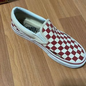Classic slip on red checkerboard vans